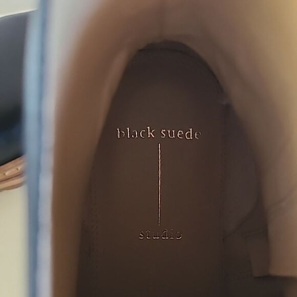 Black Suede Studio DREA PLATFORM BOOT LEATHER Color Black & Honey Size 10.5 - Picture 13 of 14